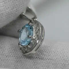 Blue Topaz 925 Sterling Silver Pendant - 3