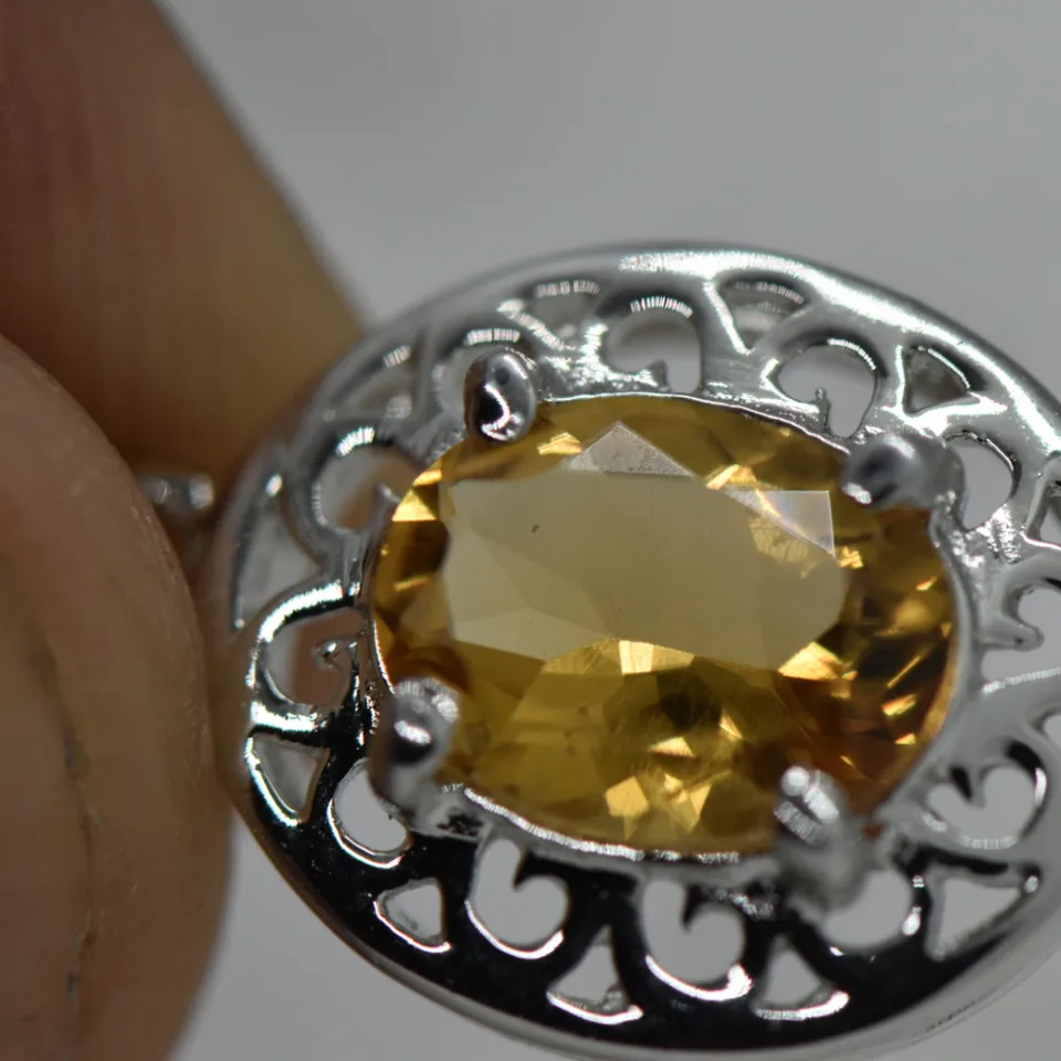 Natural Citrine Pendant - 4