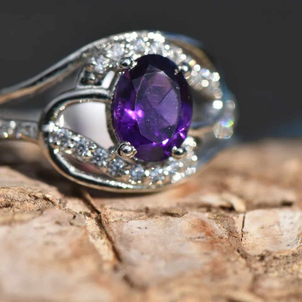 Amethyst Ring in Sterling Silver