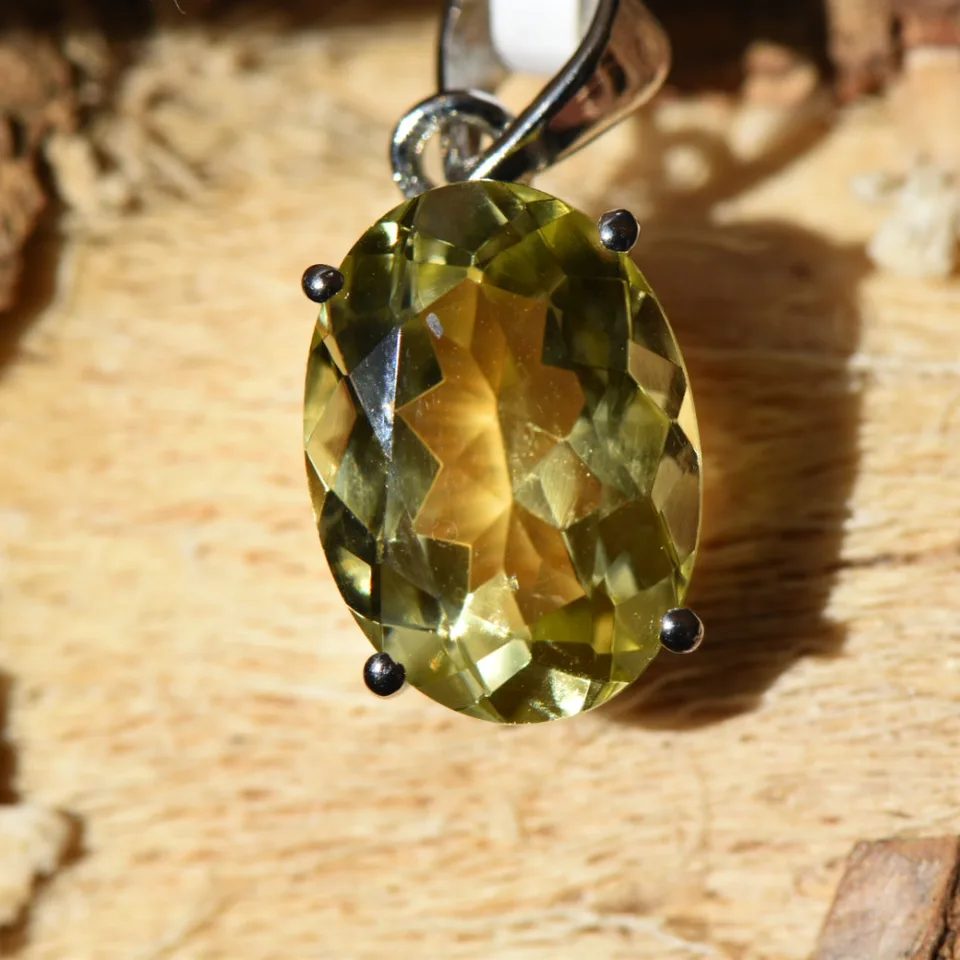 Natural Lemon Topaz Pendant - 2