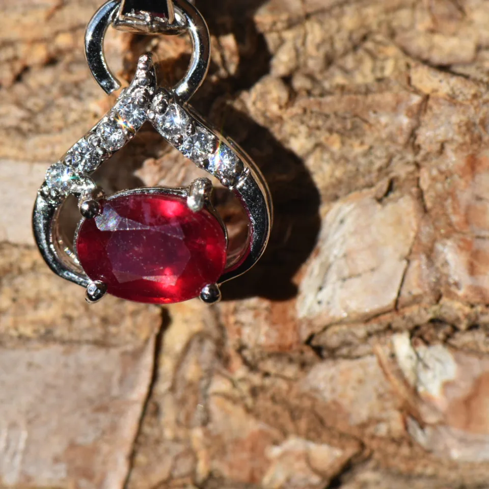 Natural GF Ruby Pendant