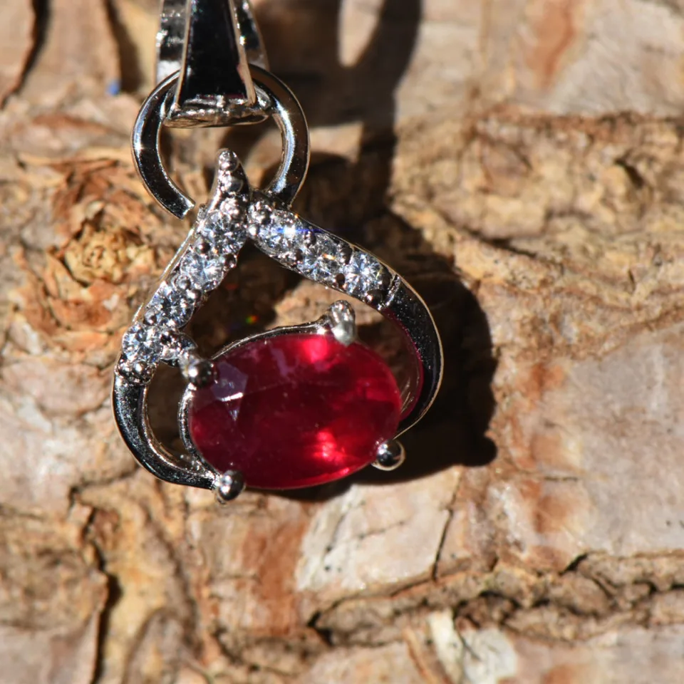 Natural GF Ruby Pendant - 3