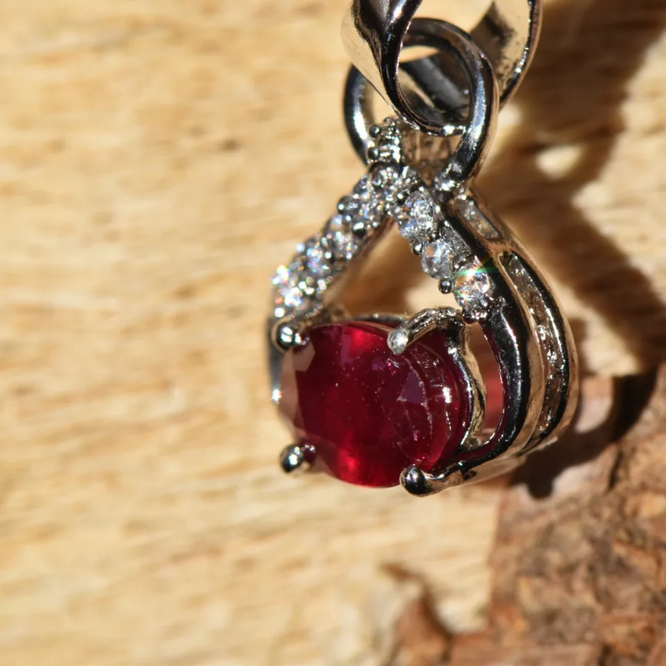 Natural GF Ruby Pendant - 4