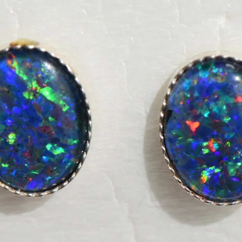 Triplet Opal studs