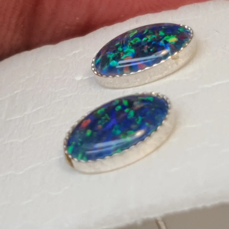Triplet Opal studs - 2