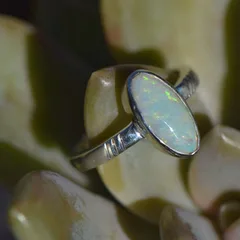 92.5 Silver Sterling Opal Ring - 3
