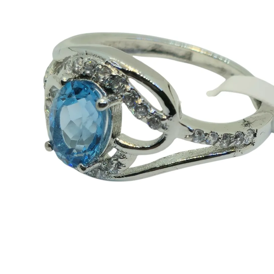Blue Topaz Sterling Silver ring - 2