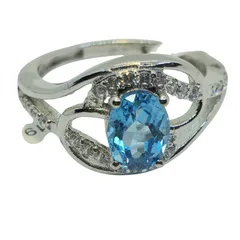 Blue Topaz Sterling Silver ring - 5