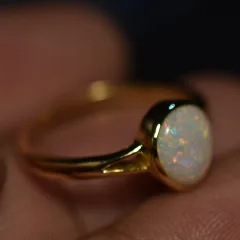 14K Gold Opal Ring - 4