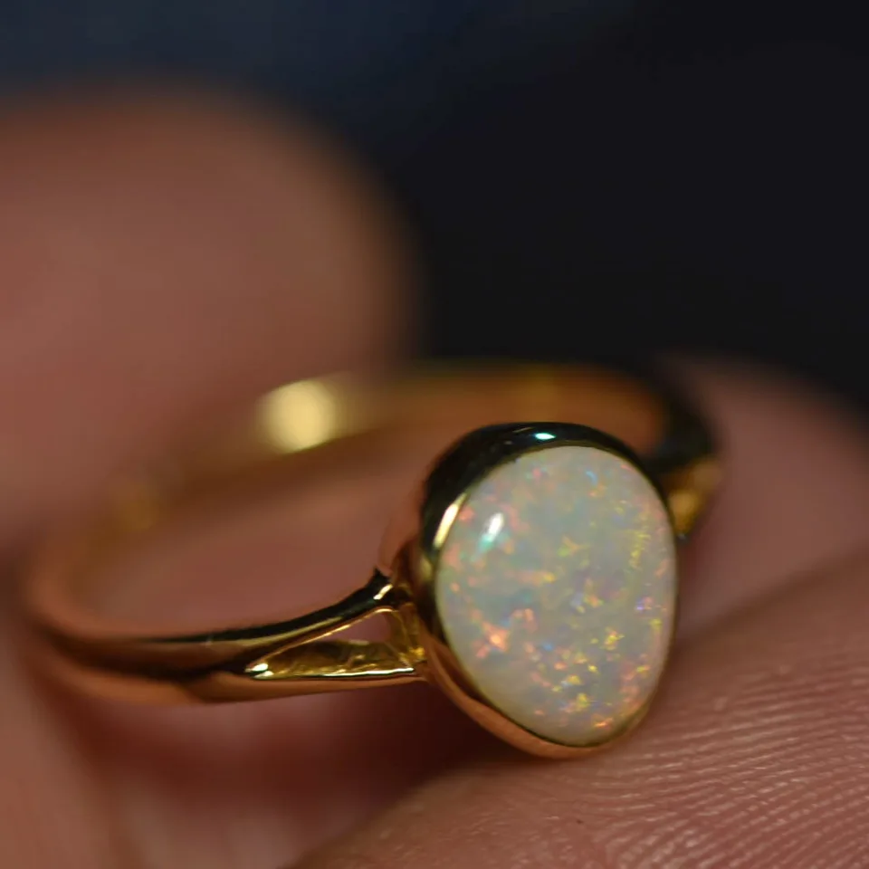 14K Gold Opal Ring - 8