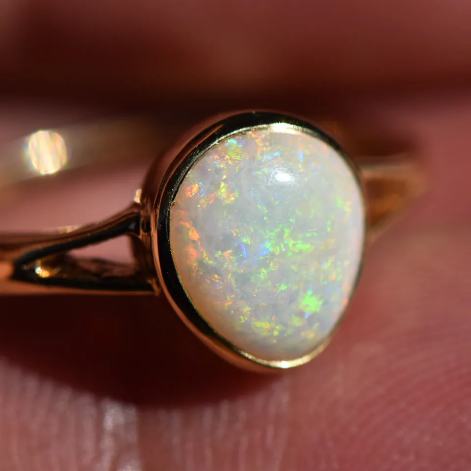 14K Gold Opal Ring