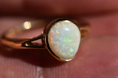 14K Gold Opal Ring