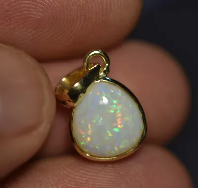 14K Gold Opal Pendant 