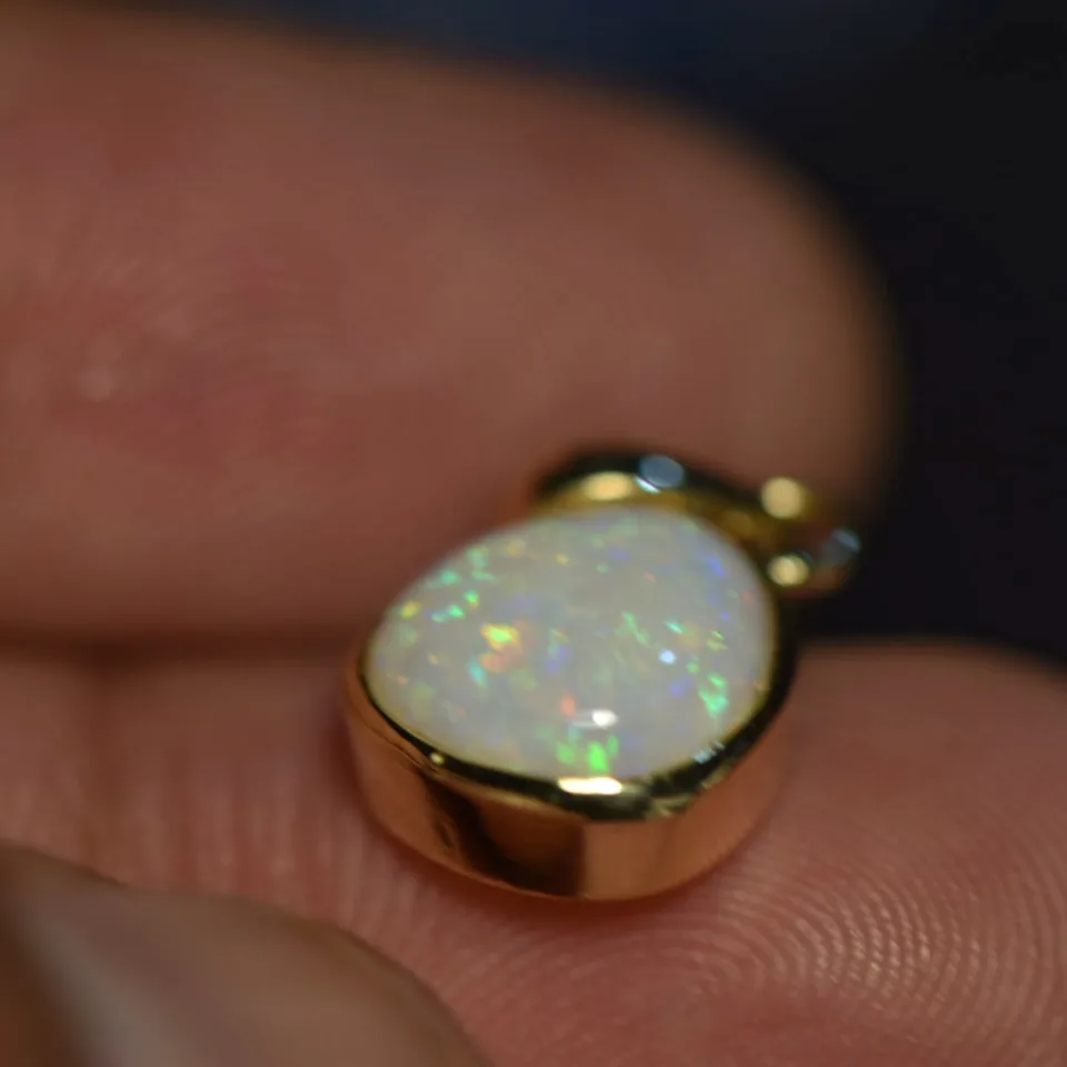 14K Gold Opal Pendant  - 8