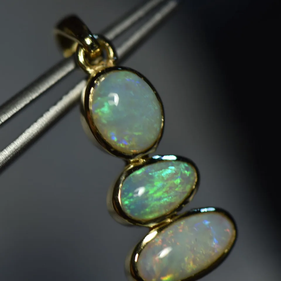 14K Gold Opal Pendant - 5
