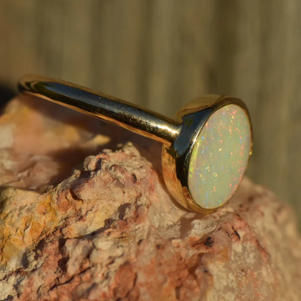14K Gold Opal Ring - 2