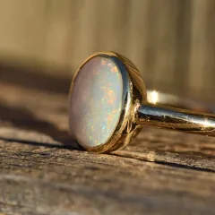 14K Gold Opal Ring - 6