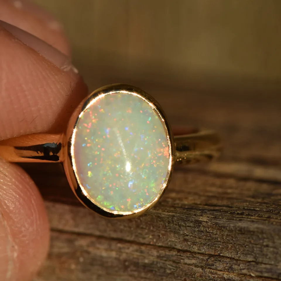14K Gold Opal Ring - 7