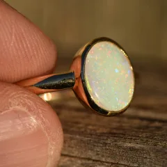 14K Gold Opal Ring - 8