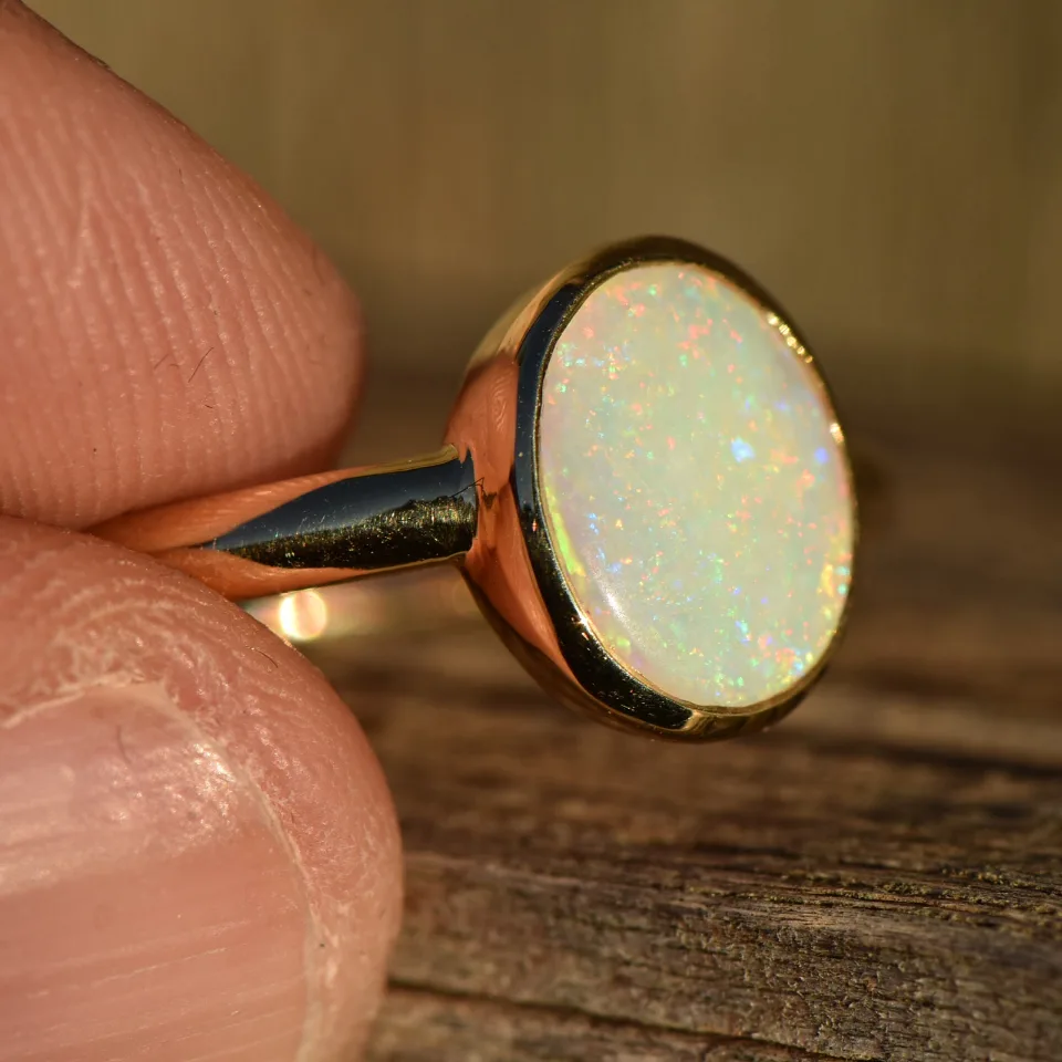 14K Gold Opal Ring - 8