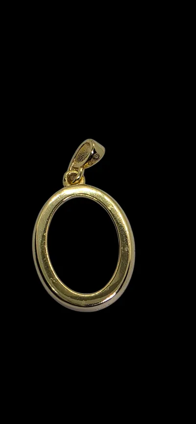 Gold plated sterling Silver pendant blank