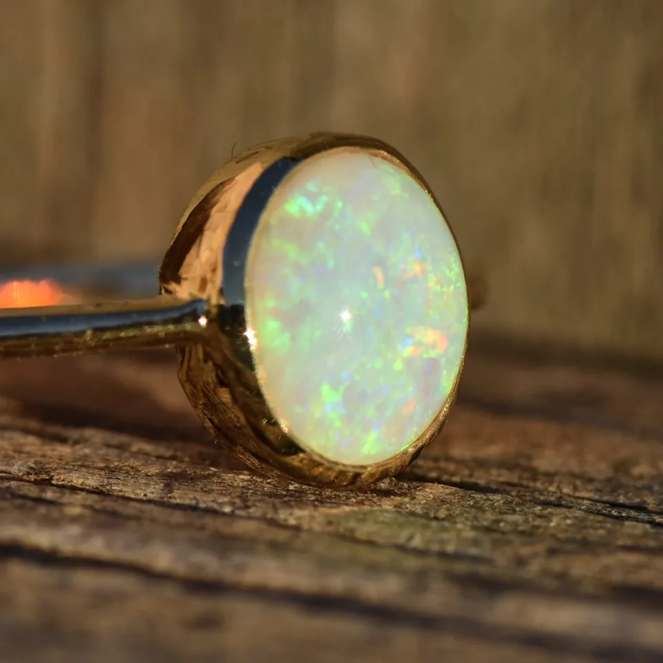 14K Gold Opal Ring - 2
