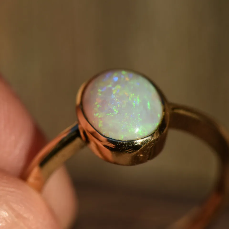 14K Gold Opal Ring - 7