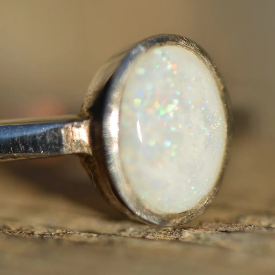 Coober Pedy Opal Ring Silver 925