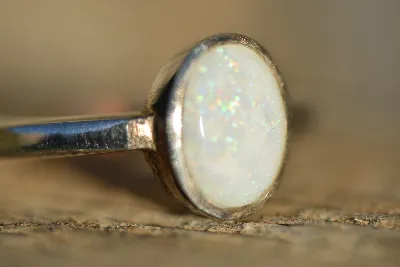 Coober Pedy Opal Ring Silver 925