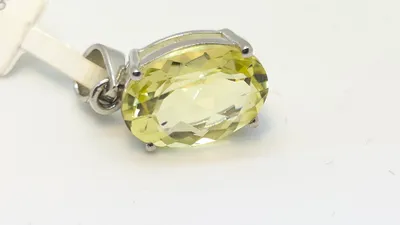 Yellow Topaz Sterling Silver Pendant