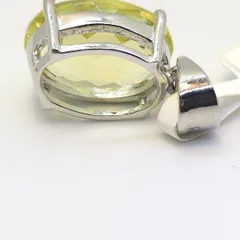 Yellow Topaz Sterling Silver Pendant - 3