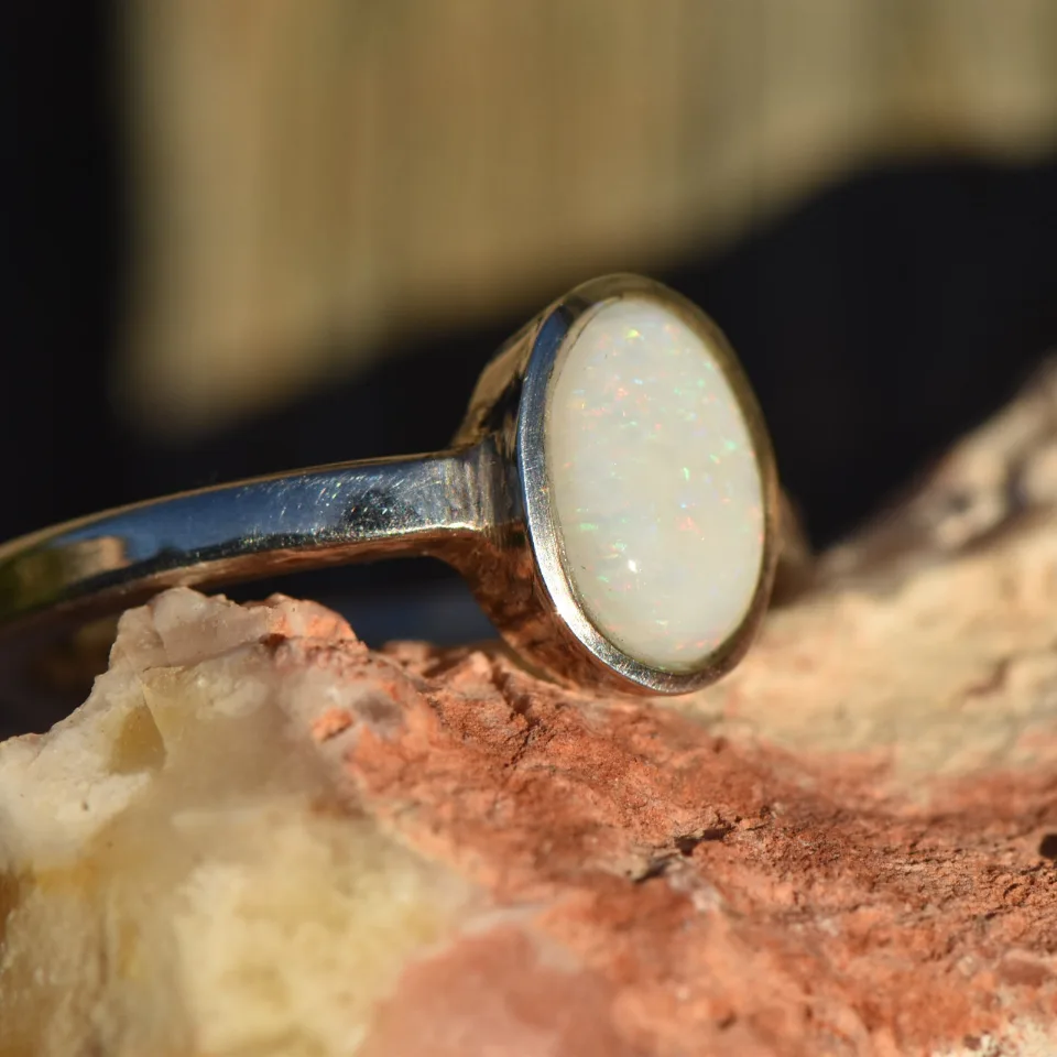 Coober Pedy Opal Ring Silver 925 - 2