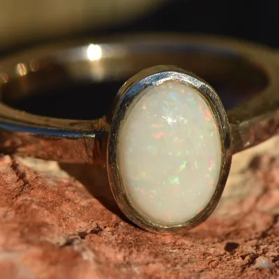Coober Pedy Opal Ring Silver 925