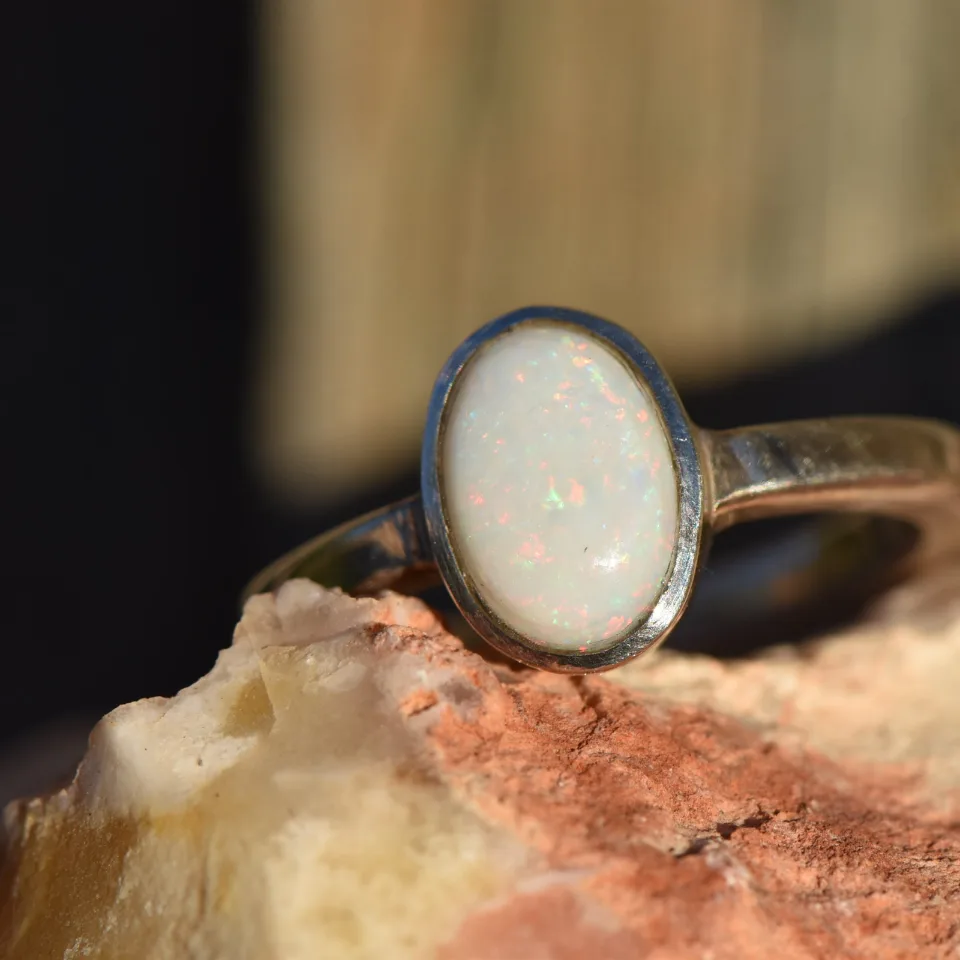 Coober Pedy Opal Ring Silver 925 - 3
