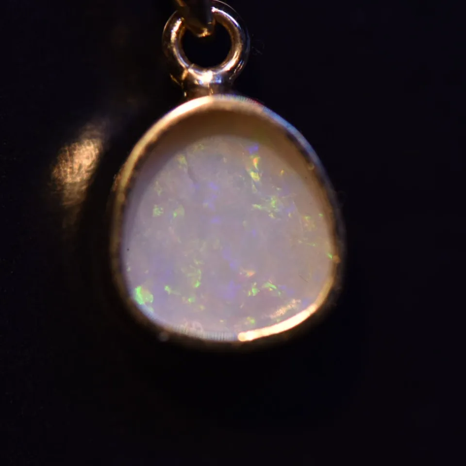14K Gold Opal Pendant  - 4