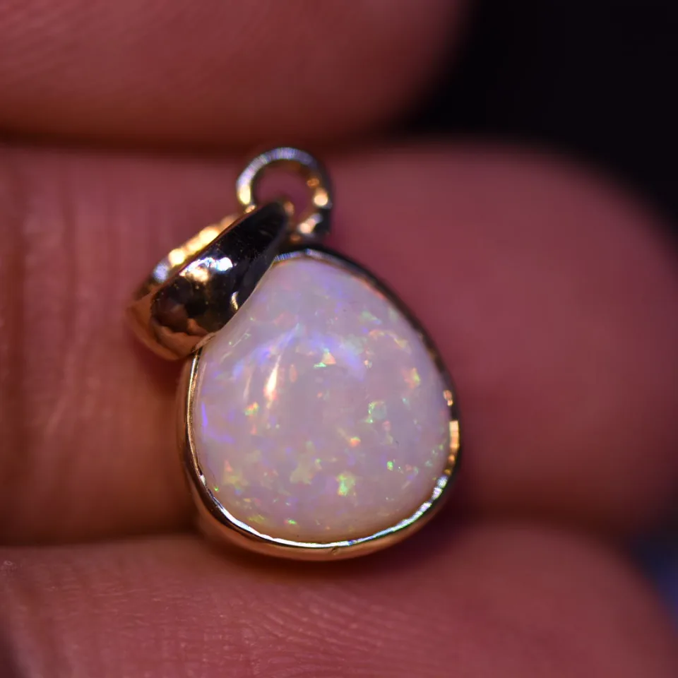 14K Gold Opal Pendant  - 9