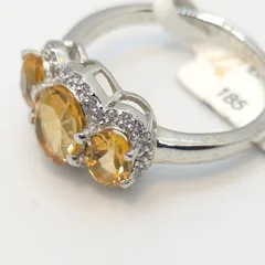 Citrine Sterling Silver ring  - 4