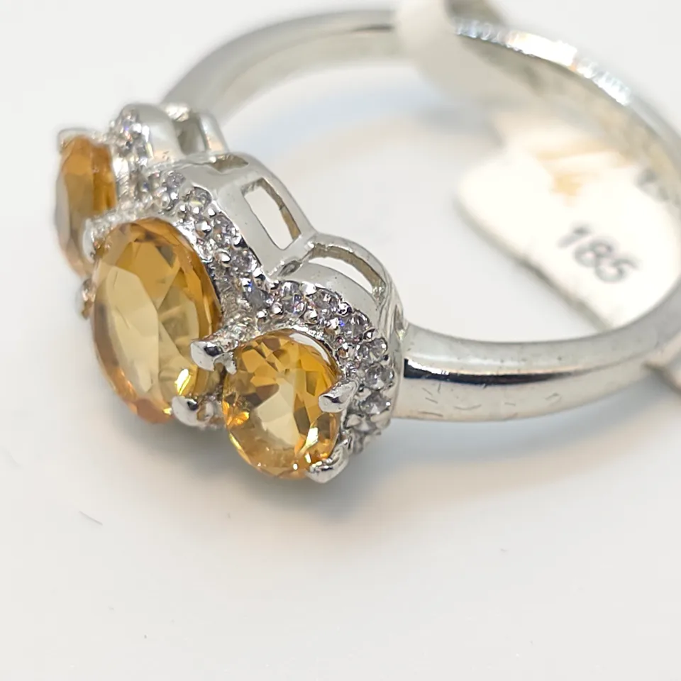 Citrine Sterling Silver ring  - 4