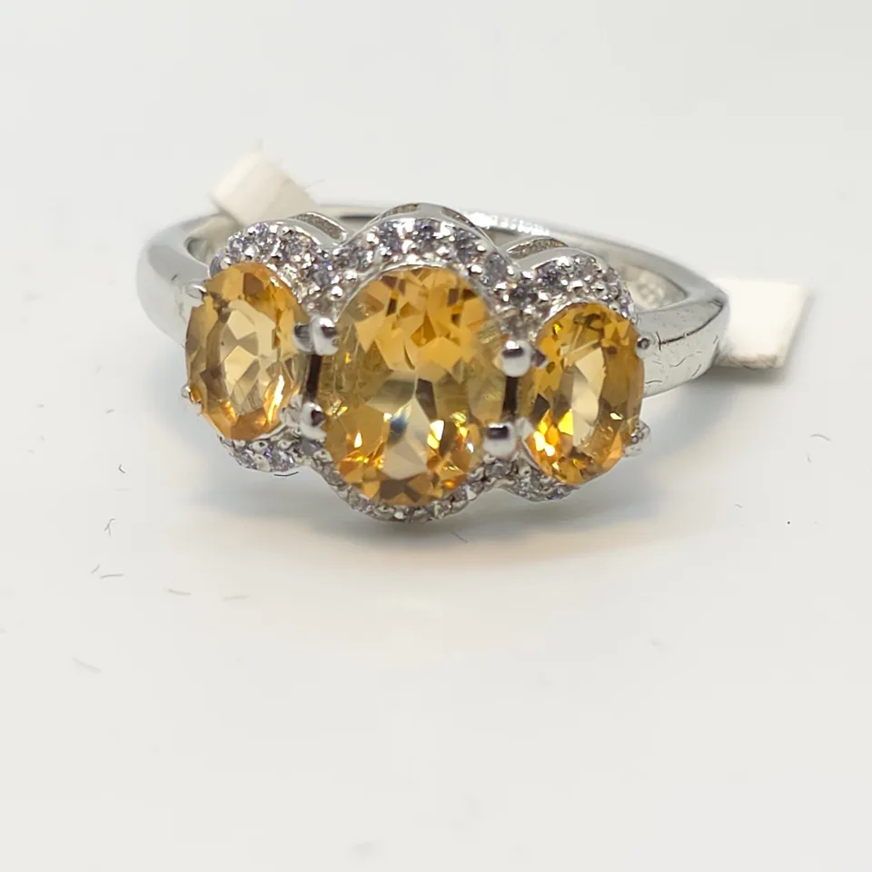 Citrine Sterling Silver ring  - 5
