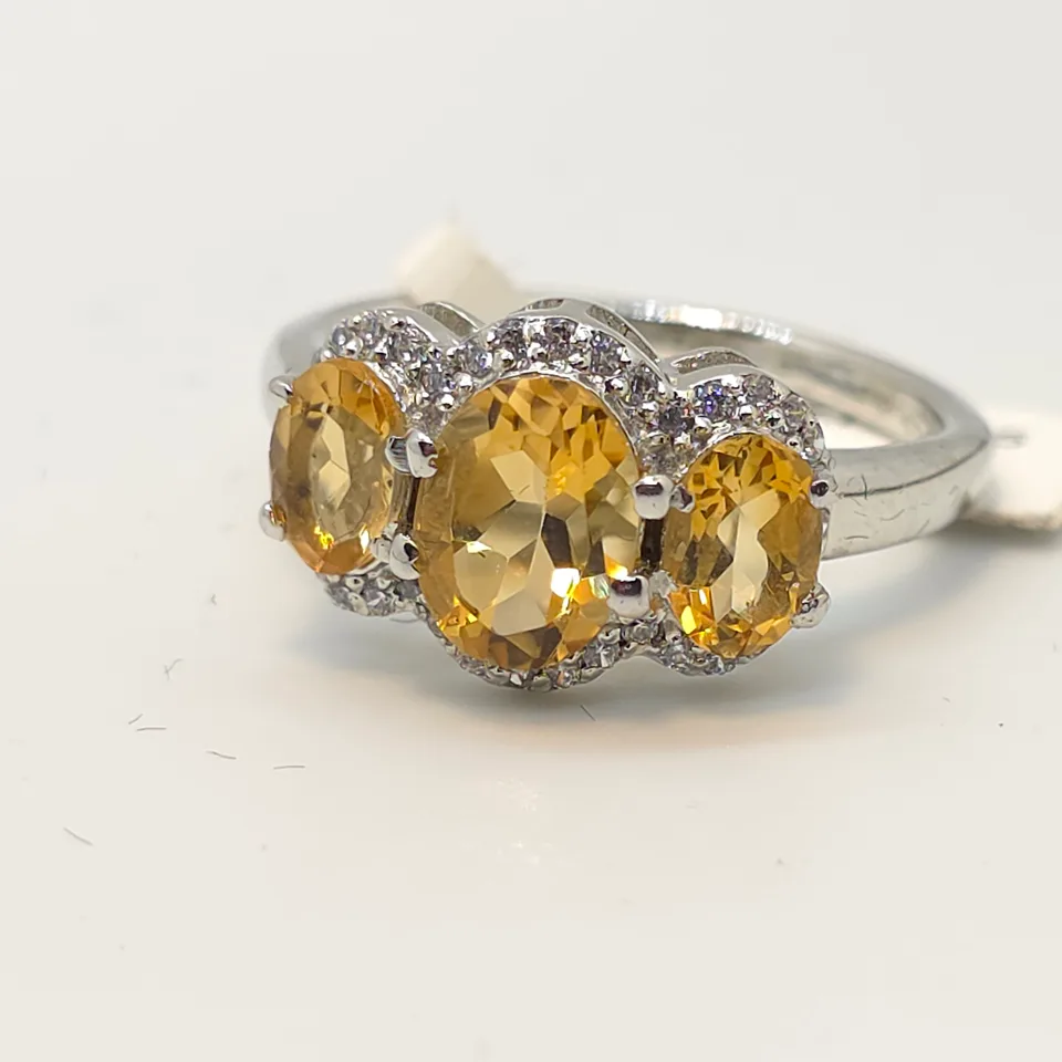 Citrine Sterling Silver ring  - 6