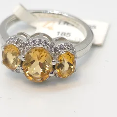 Citrine Sterling Silver ring  - 7