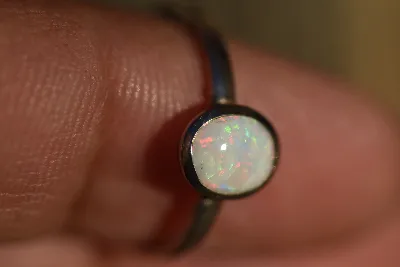 Coober Pedy Opal Ring Silver 925