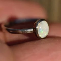 Coober Pedy Opal Ring Silver 925 - 7