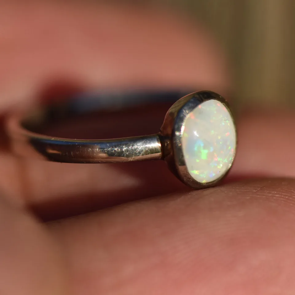 Coober Pedy Opal Ring Silver 925 - 7