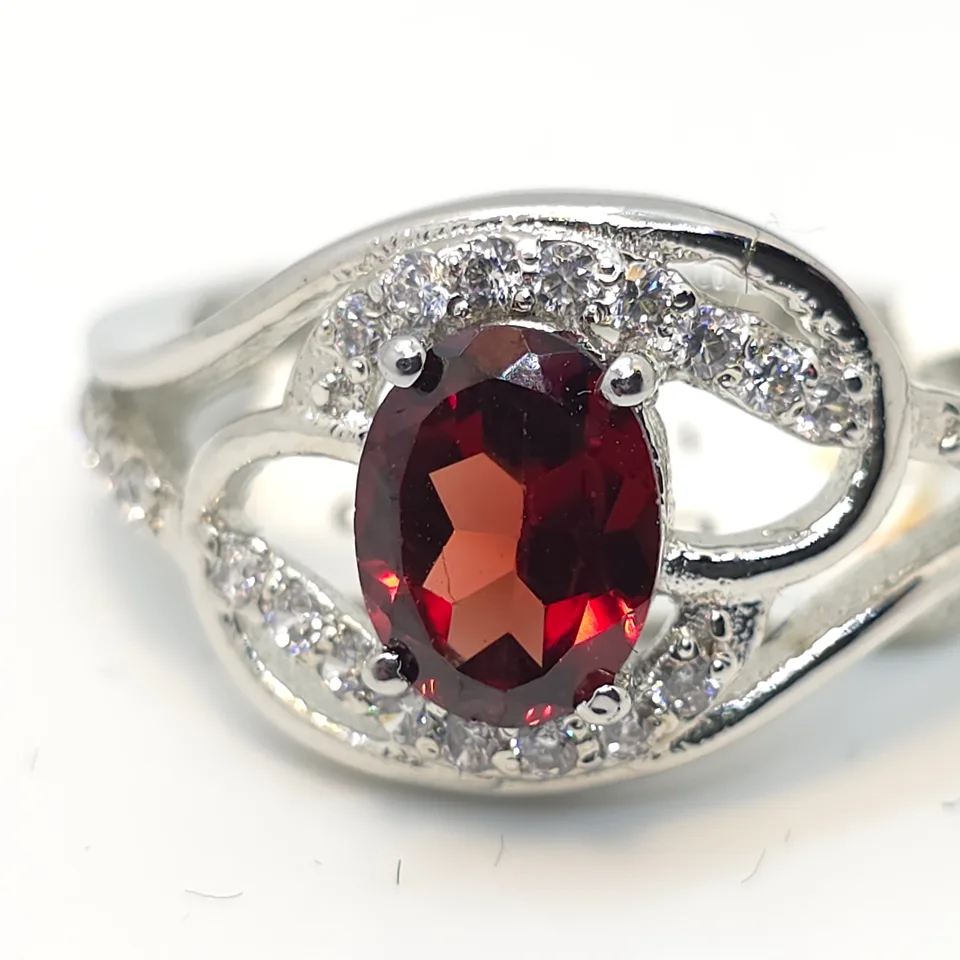 Garnet Sterling Silver ring - 2