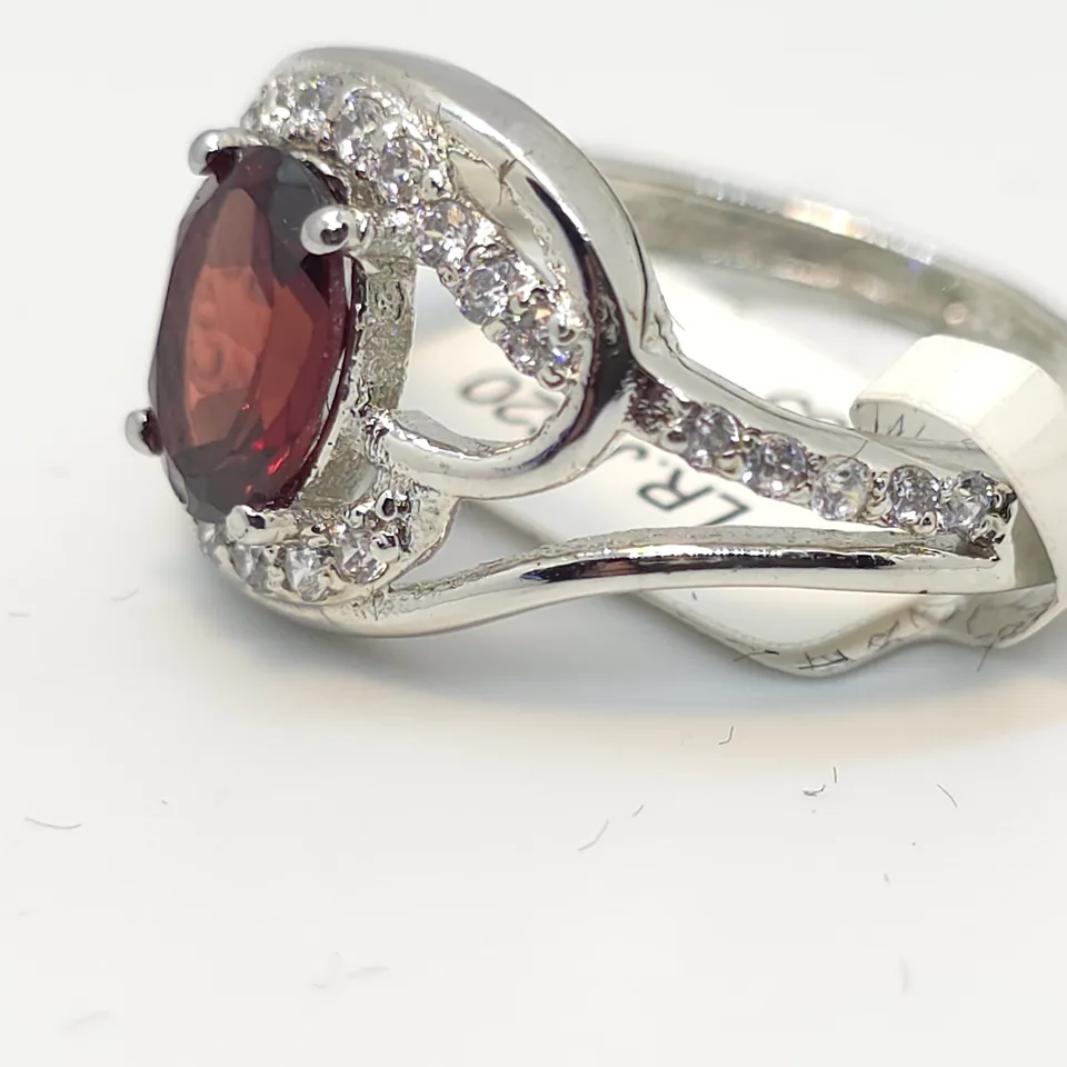 Garnet Sterling Silver ring - 3