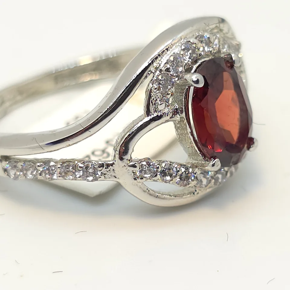 Garnet Sterling Silver ring - 4