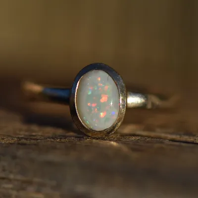 Coober Pedy Opal Ring Silver 925
