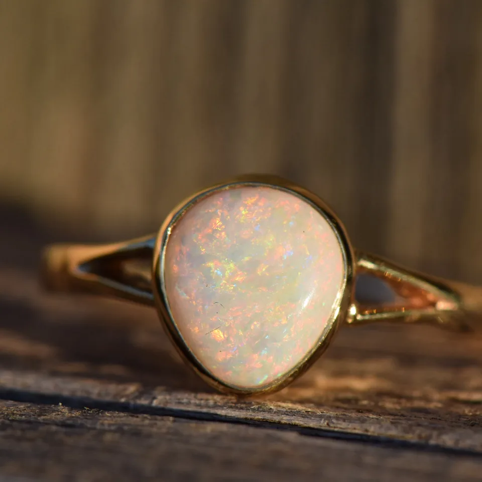 14K Gold Opal Ring - 2