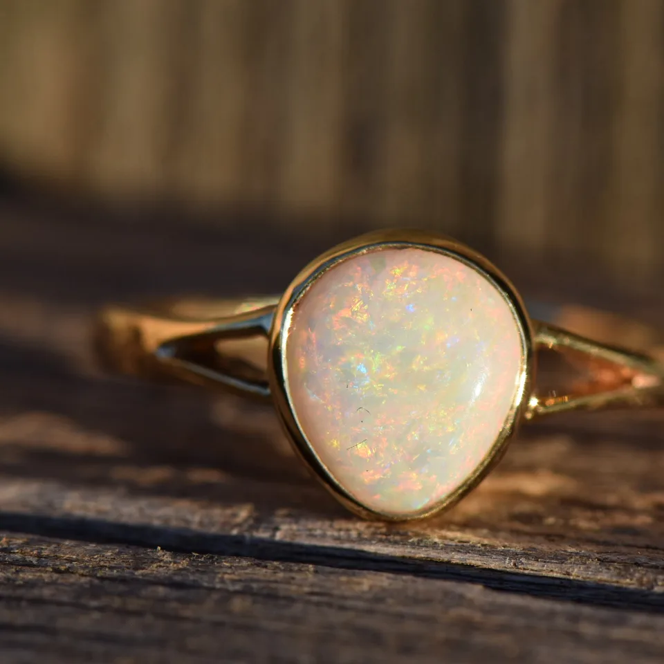 14K Gold Opal Ring - 3